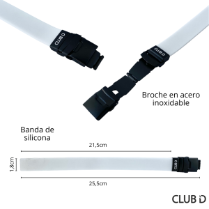 Banda De Silicona con Broche Negro Para Manilla Identificacion Club ID 3 Tienda de Bicicletas
